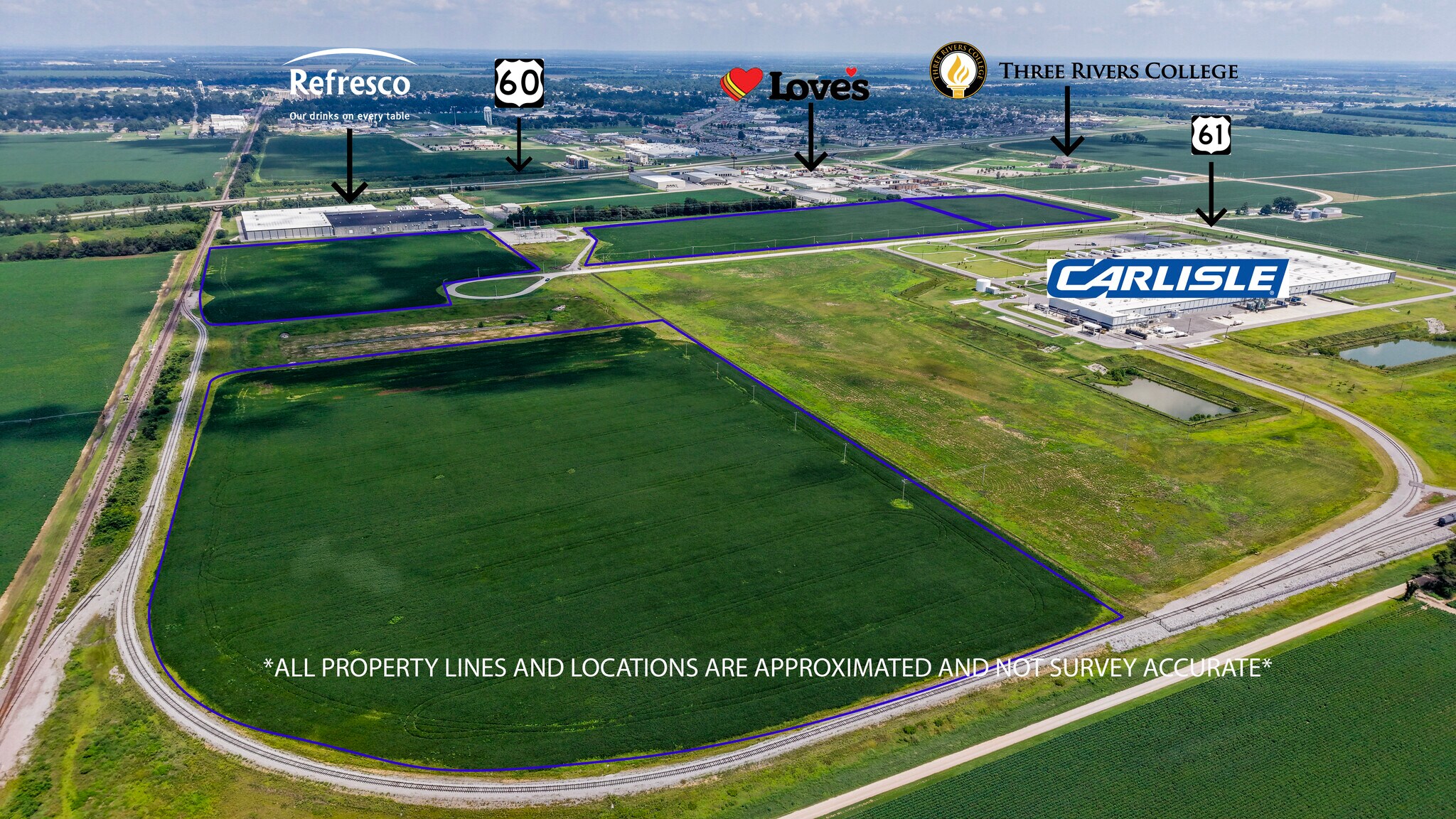 Hwy 61 & Armor Dr, Sikeston, MO for sale Aerial- Image 1 of 2