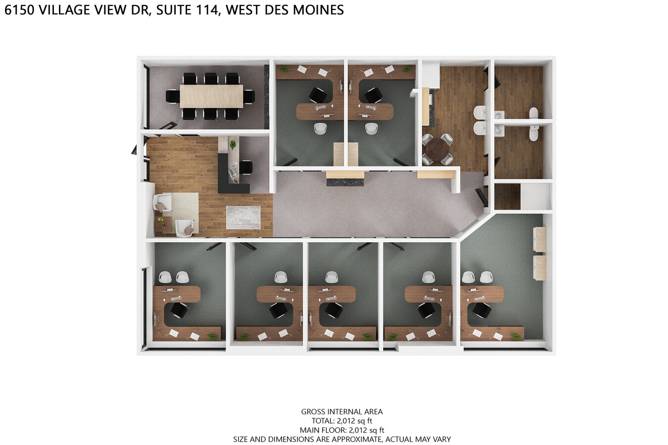 6150 Village View Dr, West Des Moines, IA 50266 - Unité 114 -  - Plan d’étage - Image 1 of 4