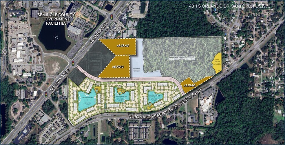 N US 17-92 Hwy, Sanford, FL à vendre - Plan de site - Image 2 de 2