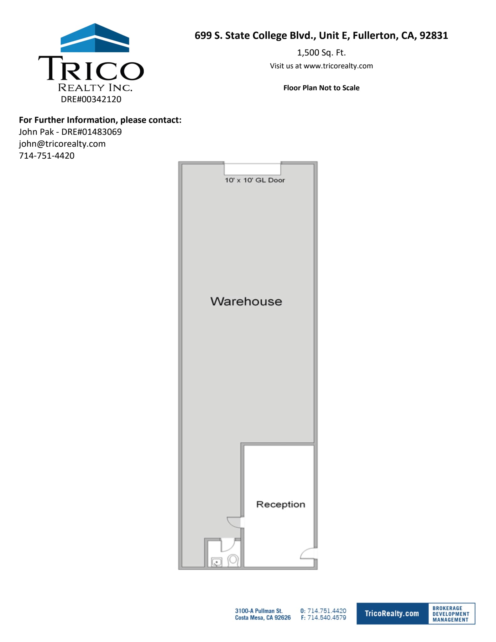 667-759 S State College Blvd, Fullerton, CA à louer Plan d’étage- Image 1 de 1
