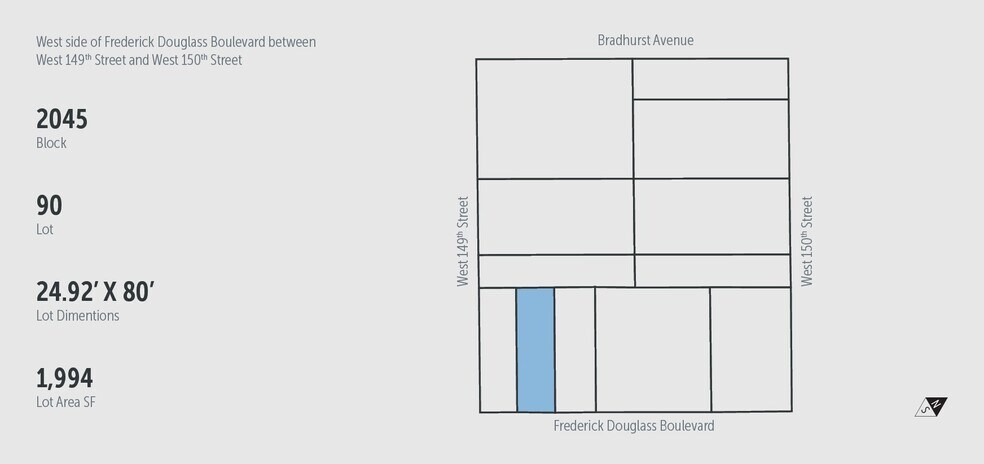 2805 Frederick Douglass Blvd, New York, NY à vendre - Plan cadastral - Image 3 de 4