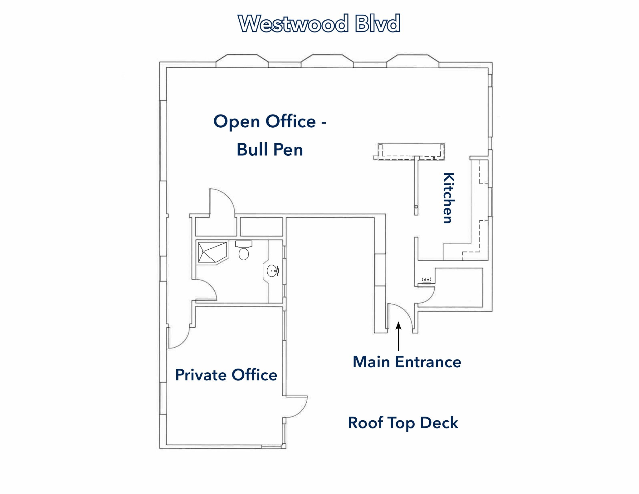 1063 Gayley Ave, Los Angeles, CA for lease Floor Plan- Image 1 of 1