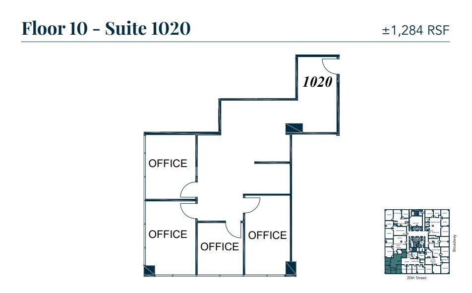 1970 Broadway, Oakland, CA à louer Plan d’étage- Image 1 de 1