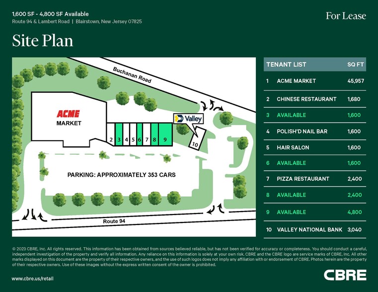 152 State Route 94, Blairstown, NJ à louer - Plan de site - Image 2 de 3