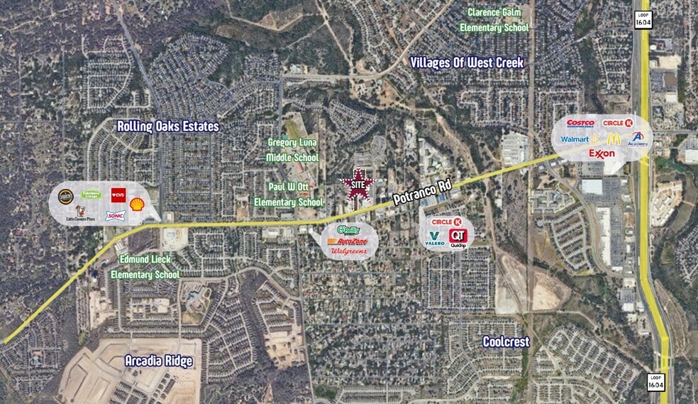 12135 Potranco Rd, San Antonio, TX à vendre - Aérien - Image 2 de 3