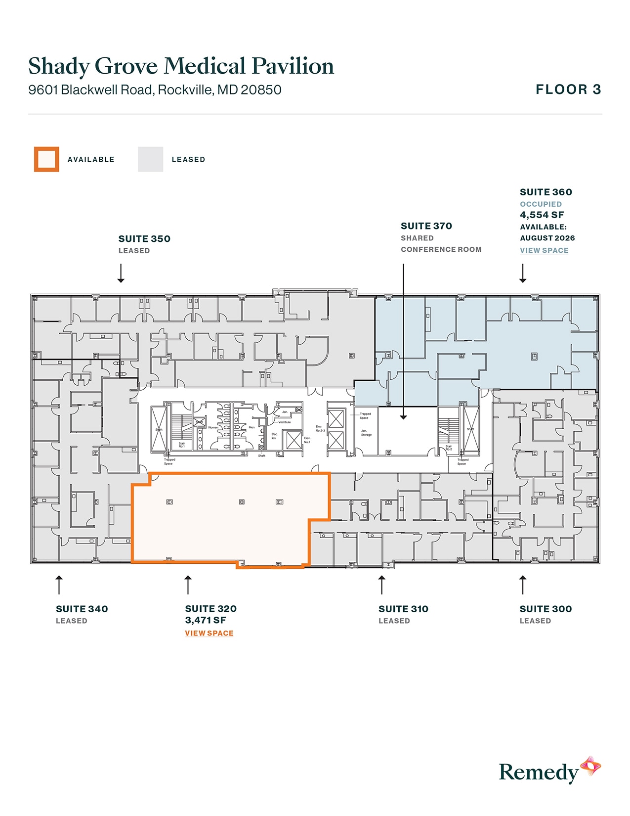 9601 Blackwell Rd, Rockville, MD à louer Plan d’étage- Image 1 de 1