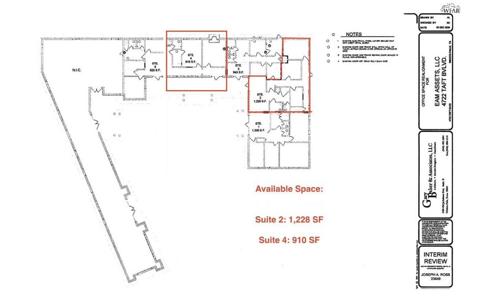 4722 Taft Blvd, Wichita Falls, TX à louer - Plan d’étage - Image 2 de 22