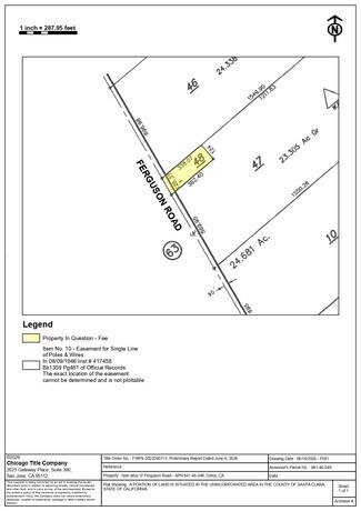 Plus de détails pour 0 Ferguson Rd, Gilroy, CA - Terrain à vendre