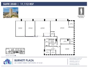 801 Cherry St, Fort Worth, TX à louer Plan d’étage- Image 1 de 1