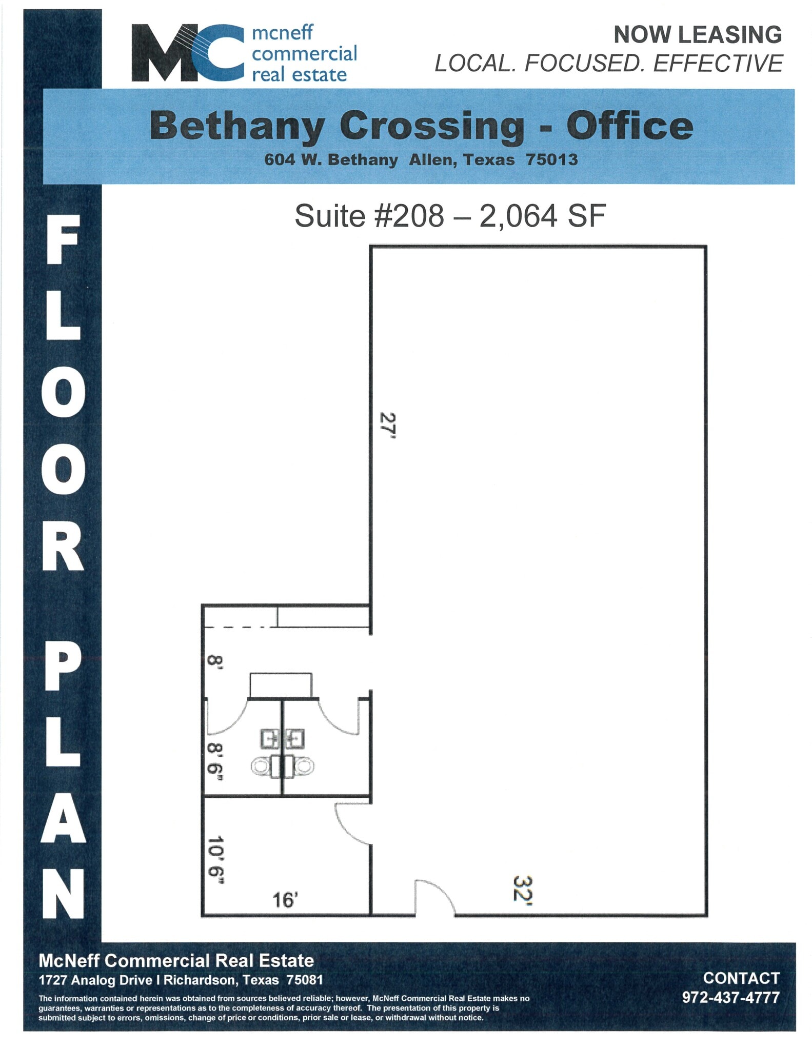 604 W Bethany Dr, Allen, TX for lease Floor Plan- Image 1 of 1