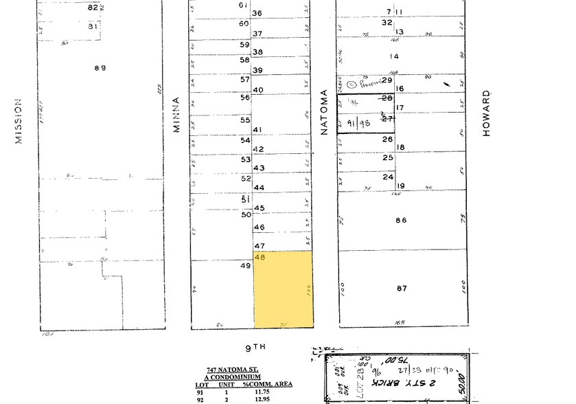 149-155 9th St, San Francisco, CA à louer - Plan cadastral - Image 2 de 4