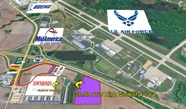 9233 State Route 4, Mascoutah, IL - Aerial  map view