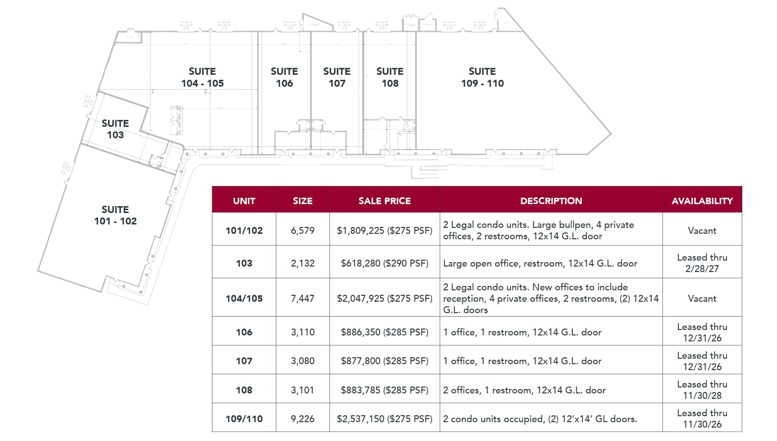 41740 Enterprise Cir N, Temecula, CA 92590 - Unité 101/102 -  - Plan d’étage - Image 1 of 1