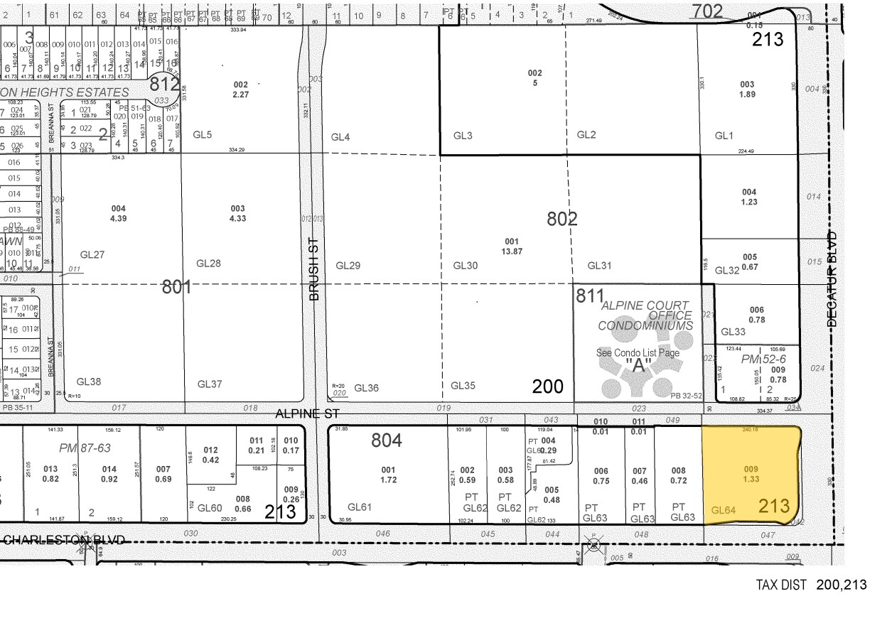 4800 W Charleston Blvd, Las Vegas, NV à louer Plan cadastral- Image 1 de 3