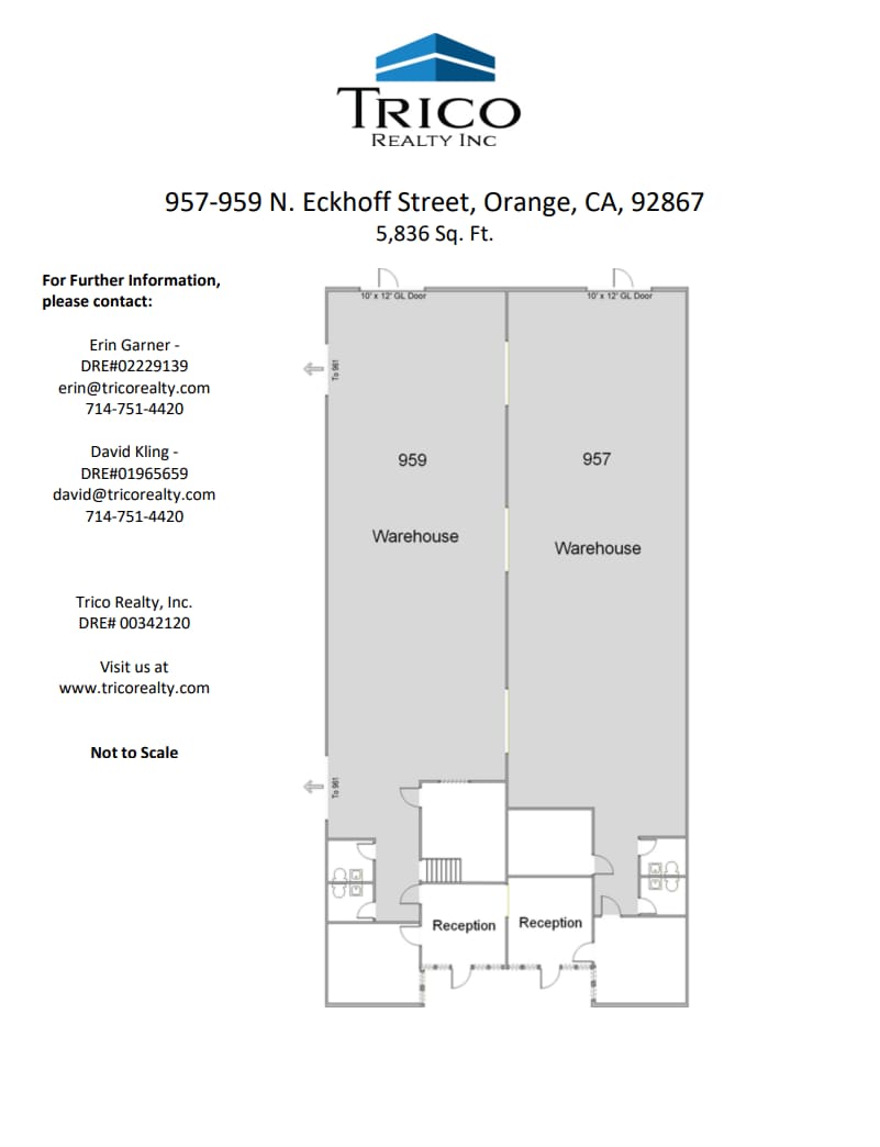 955-969 N Eckhoff St, Orange, CA à louer Plan d’étage- Image 1 de 1