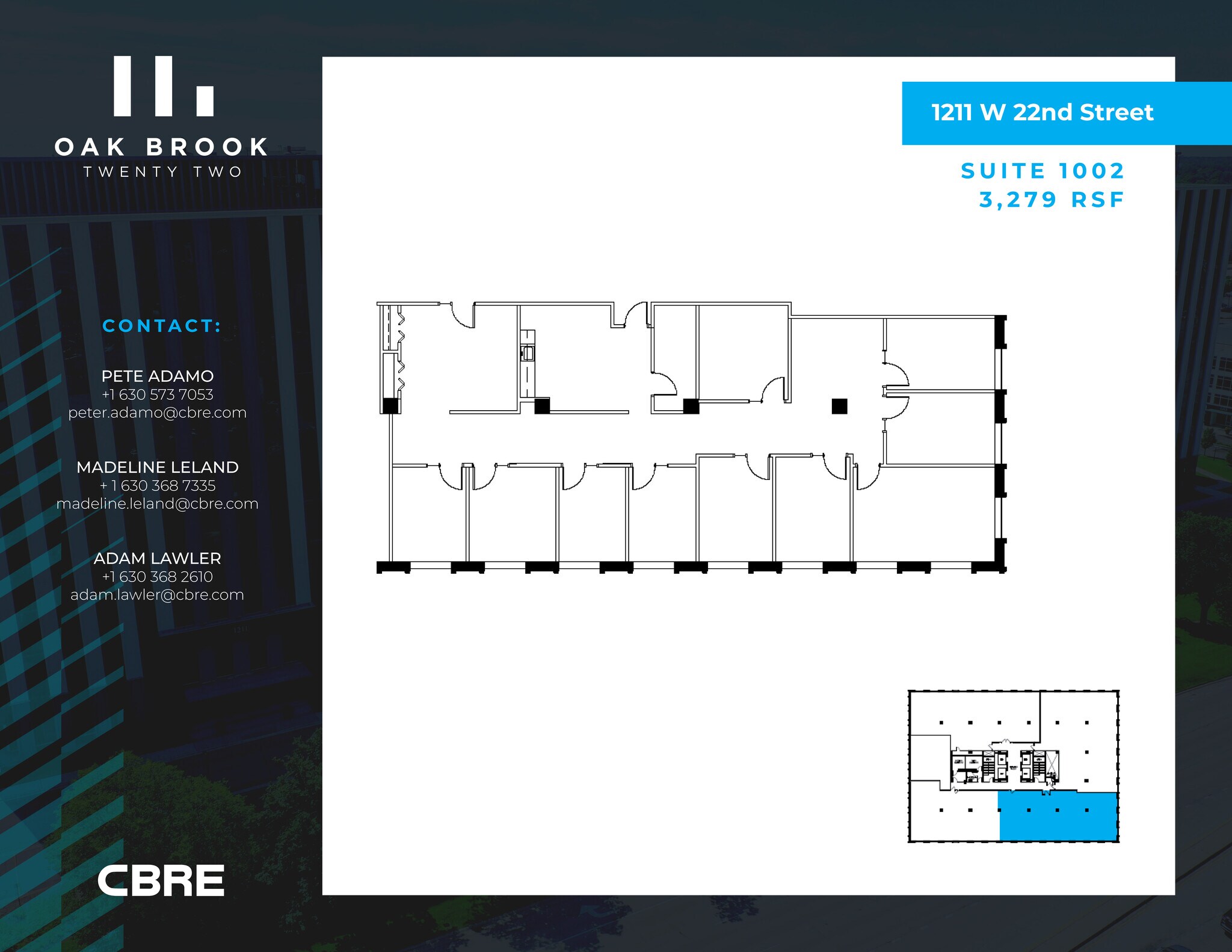 1211 W 22nd St, Oak Brook, IL for lease Floor Plan- Image 1 of 1