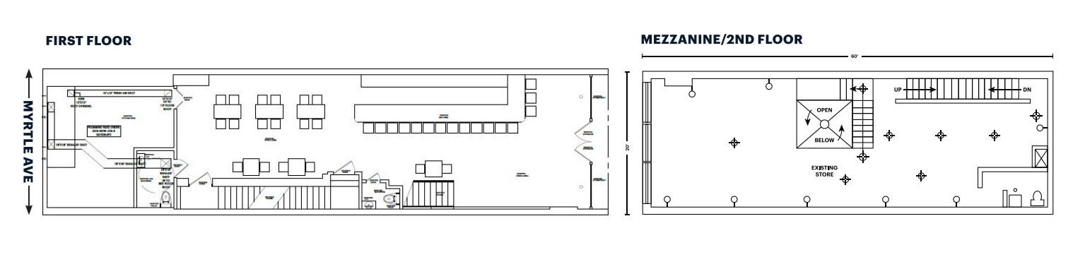 57-38 Myrtle Ave, Ridgewood, NY à louer Plan d’étage- Image 1 de 1