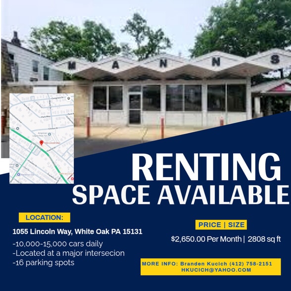 1055 Lincoln Way way, White Oak, PA à louer - Photo principale - Image 1 de 1