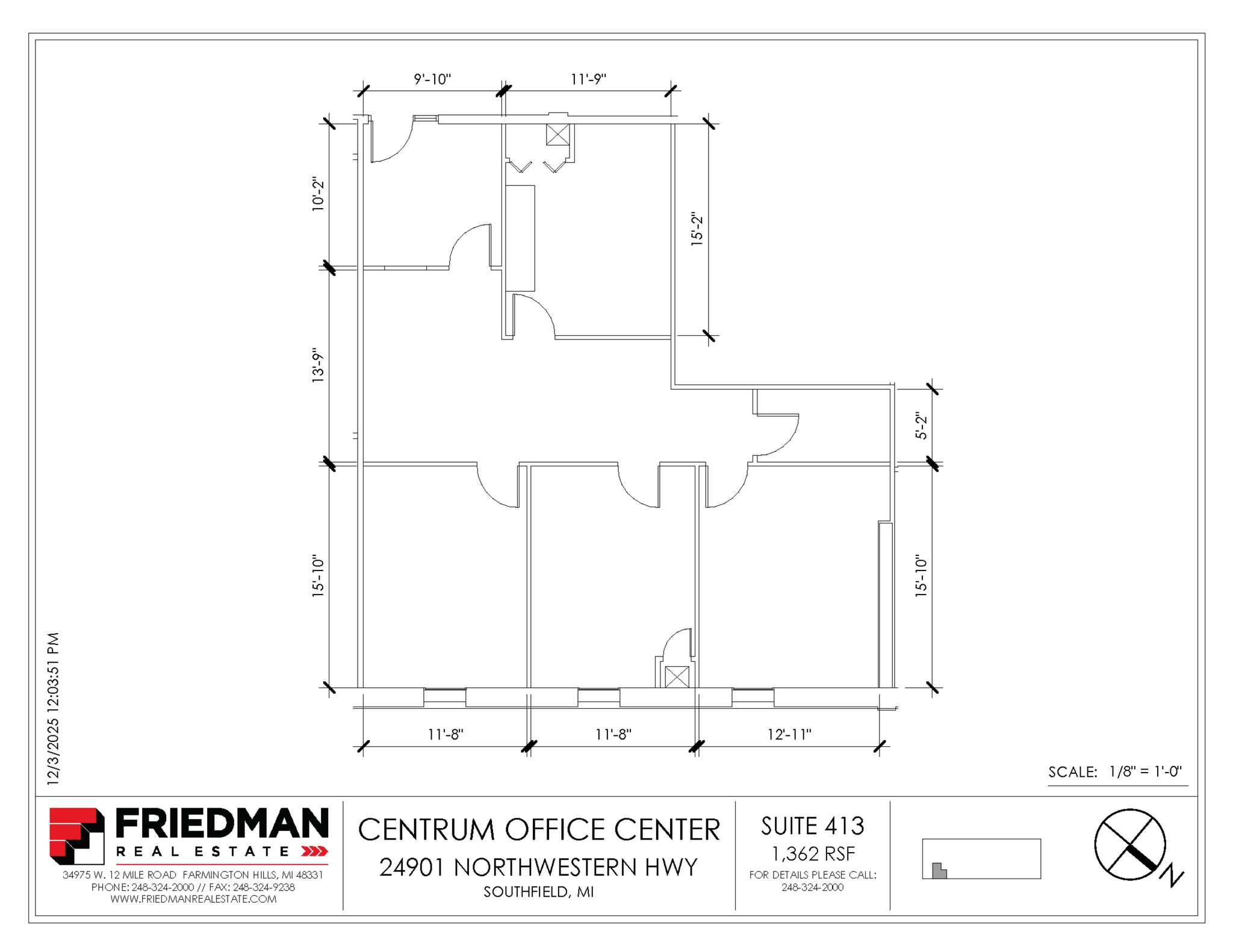 24901 Northwestern Hwy, Southfield, MI for lease Floor Plan- Image 1 of 1