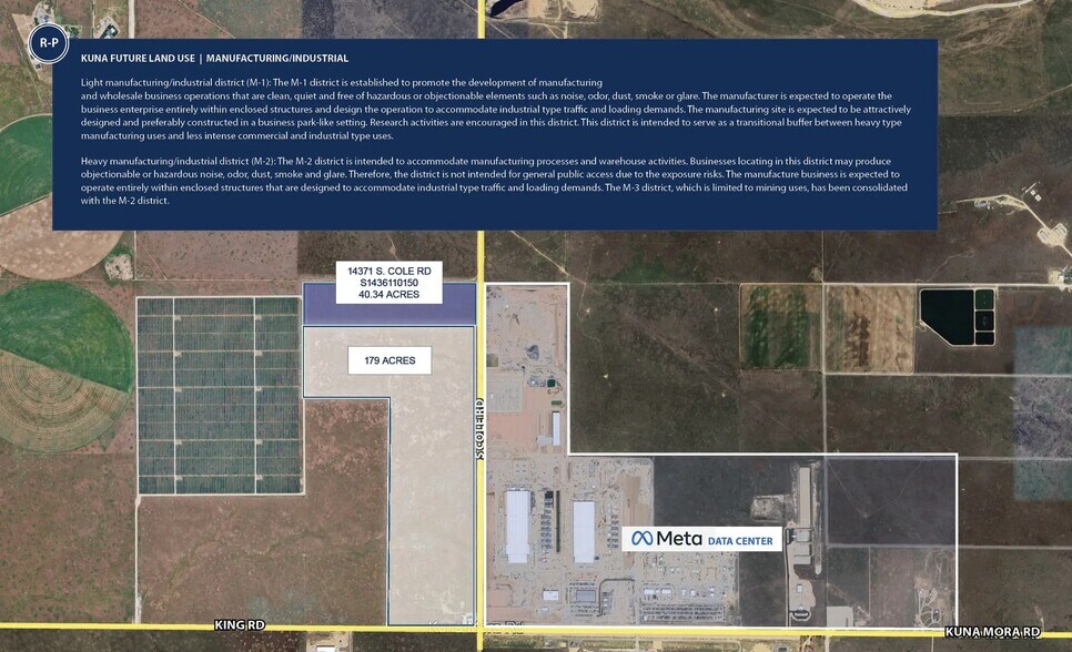 14371 S Cole Rd, Kuna, ID à vendre - Aérien - Image 2 de 3