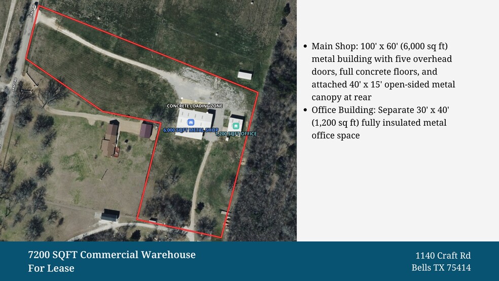 1140 Craft Rd, Bells, TX for lease - Building Photo - Image 2 of 10