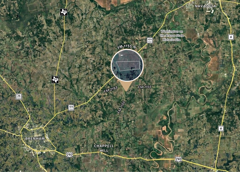 FM 1155 North, Washington, TX for sale - Aerial - Image 3 of 7