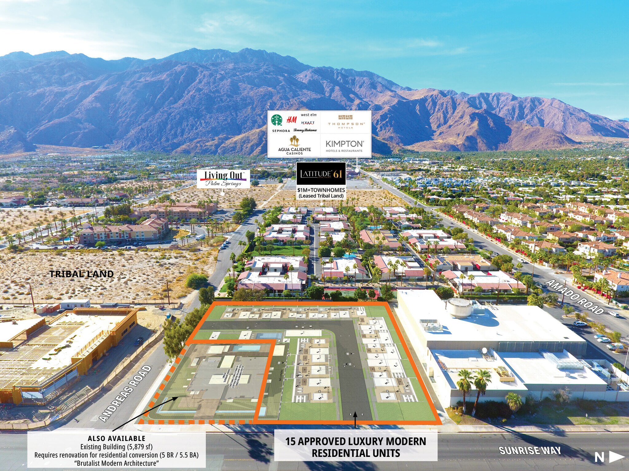 02 N Sunrise way, Palm Springs, CA for sale Aerial- Image 1 of 11