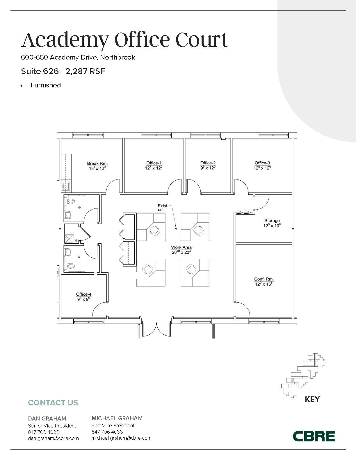 600-650 Academy Dr, Northbrook, IL à louer Plan d’étage- Image 1 de 2