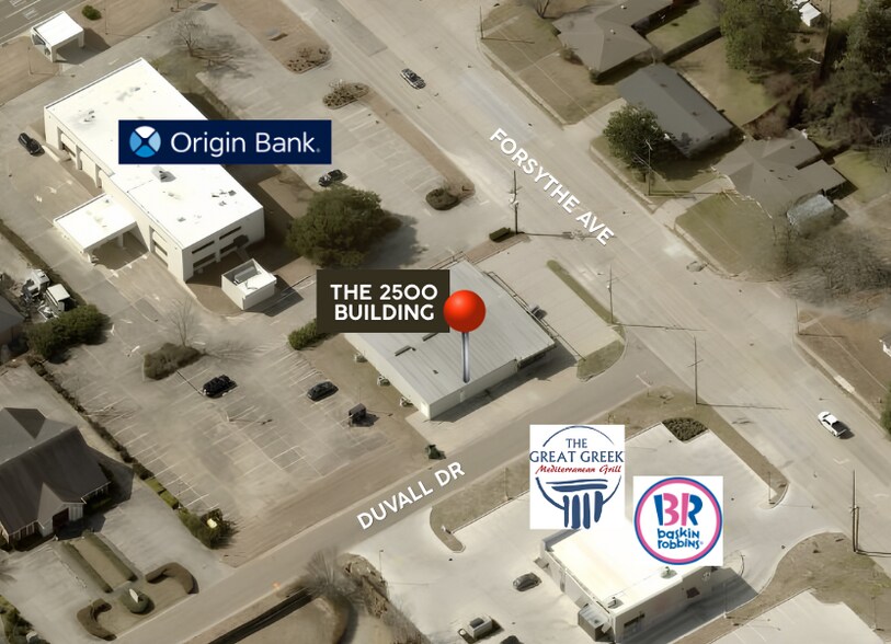 2500 Forsythe Ave, Monroe, LA for lease - Aerial - Image 2 of 3