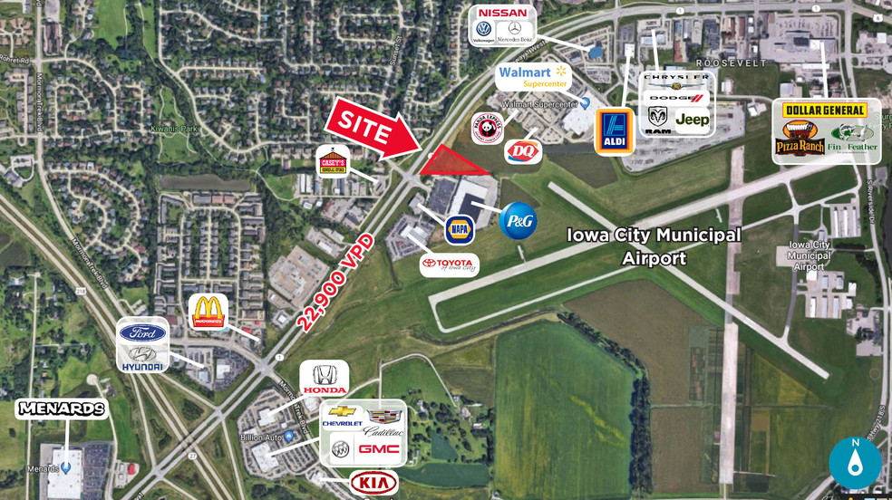 1275 W Highway 1, Iowa City, IA for lease - Aerial - Image 2 of 2