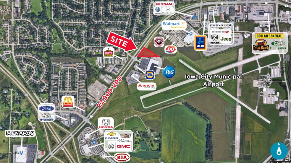 1275 W Highway 1, Iowa City, IA à louer - Aérien - Image 2 de 2