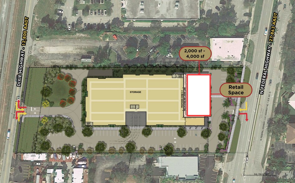 7021 N Federal Hwy, Boca Raton, FL à louer - Photo du bâtiment - Image 3 de 6