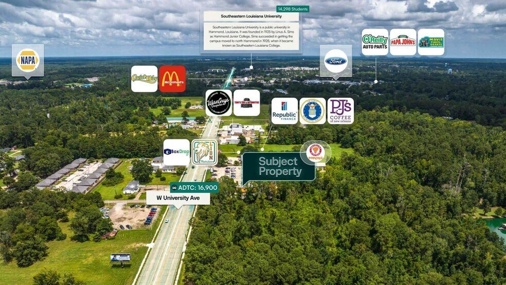 14274 University Ave, Hammond, LA à vendre - Photo du bâtiment - Image 2 de 3