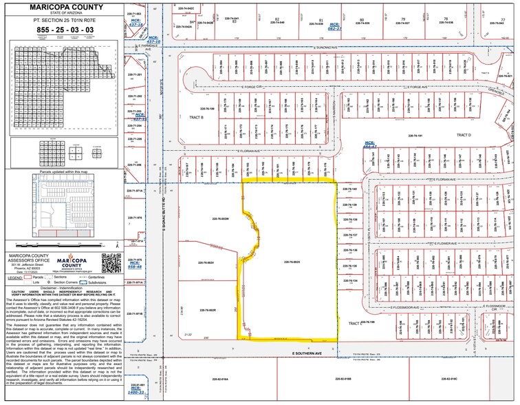 NEC Southern & Signal Butte, Mesa, AZ à vendre - Plan cadastral - Image 2 de 2