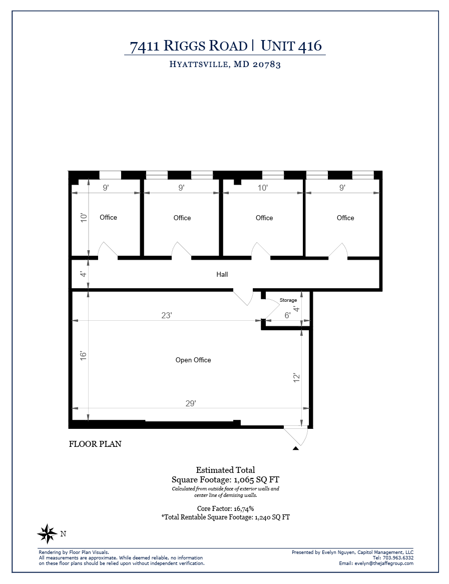 7411 Riggs Rd, Adelphi, MD à louer Plan d’étage- Image 1 de 1