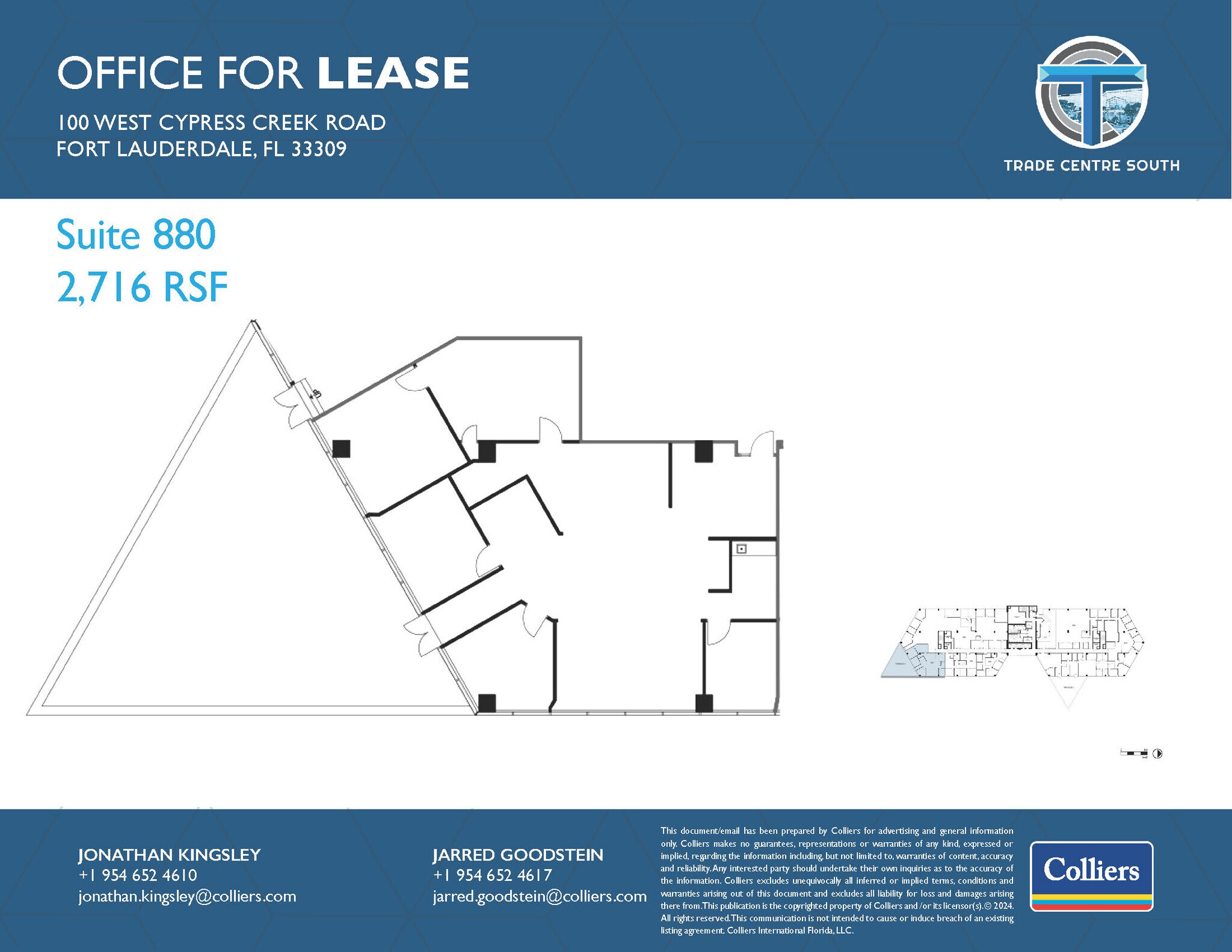 100 W Cypress Creek Rd, Fort Lauderdale, FL for lease Floor Plan- Image 1 of 1