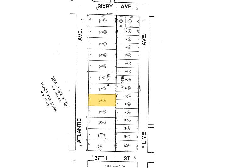 3726-3728 Atlantic Ave, Long Beach, CA à louer - Plan cadastral - Image 2 de 5
