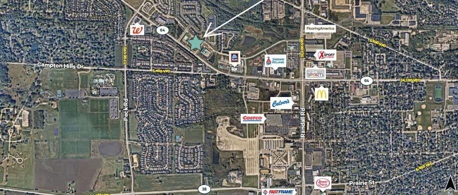 37W750 Route 64, St Charles, IL à vendre Photo du bâtiment- Image 1 de 4