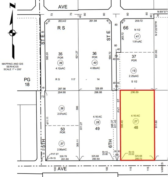 E 6th St, Lancaster, CA for lease - Plat Map - Image 3 of 3