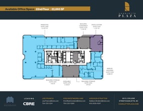 201 S College St, Charlotte, NC à louer Plan d’étage- Image 1 de 1