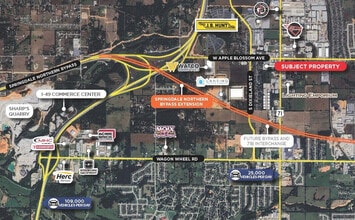 207 W Apple Blossom Ave, Lowell, AR - AERIAL  map view