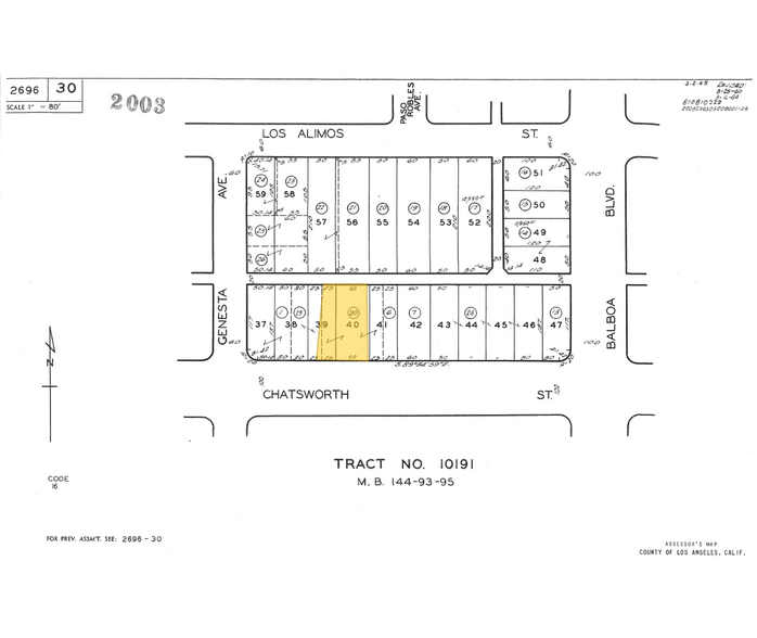 17037 Chatsworth St, Granada Hills, CA à louer - Plan cadastral - Image 2 de 4