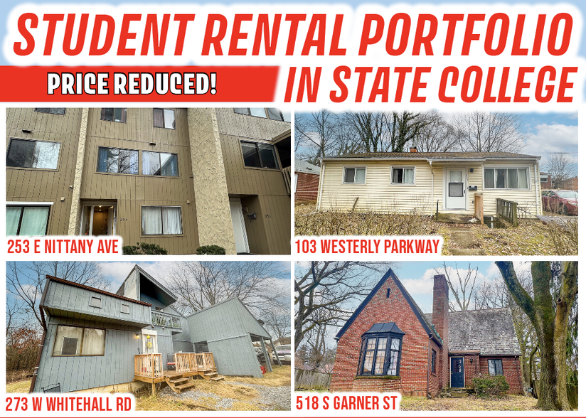 Student Rental Portfolio - State College portefeuille de 4 propriétés à vendre sur LoopNet.ca - Photo du b timent - Image 1 de 5