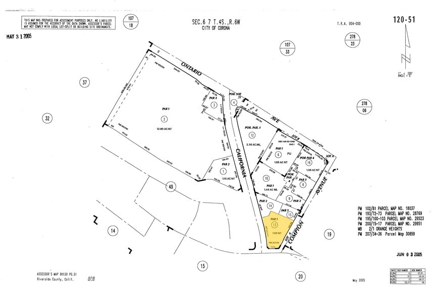 2363 California Ave, Corona, CA for lease - Plat Map - Image 3 of 25