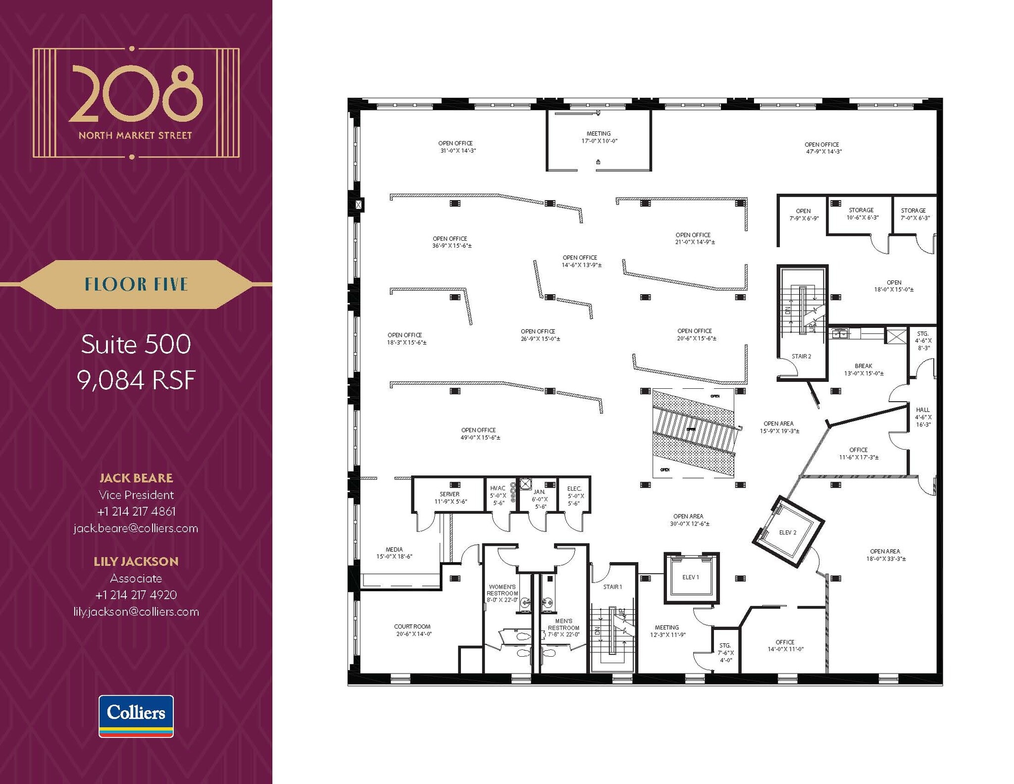 208 N Market St, Dallas, TX à louer Plan d’étage- Image 1 de 1
