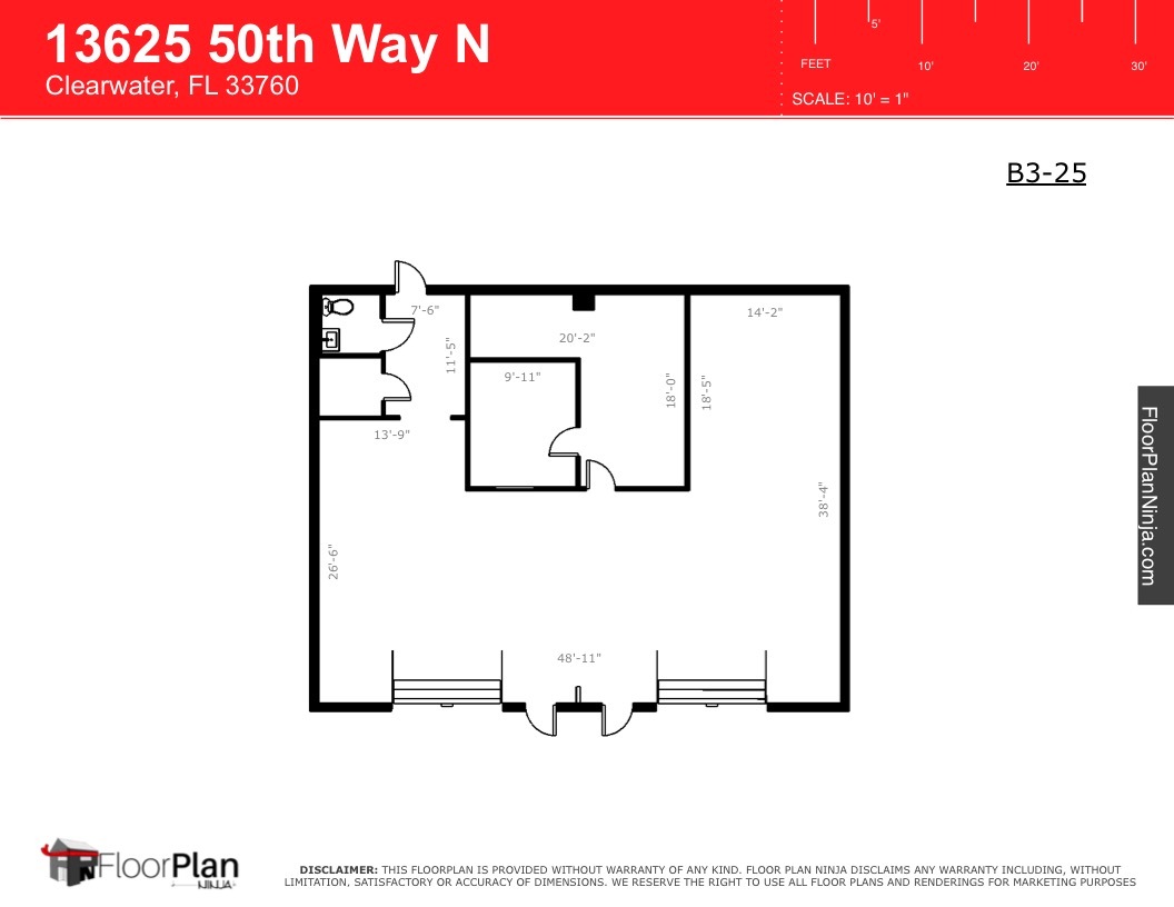 13625 50th Way N, Clearwater, FL à louer Plan d  tage- Image 1 de 1