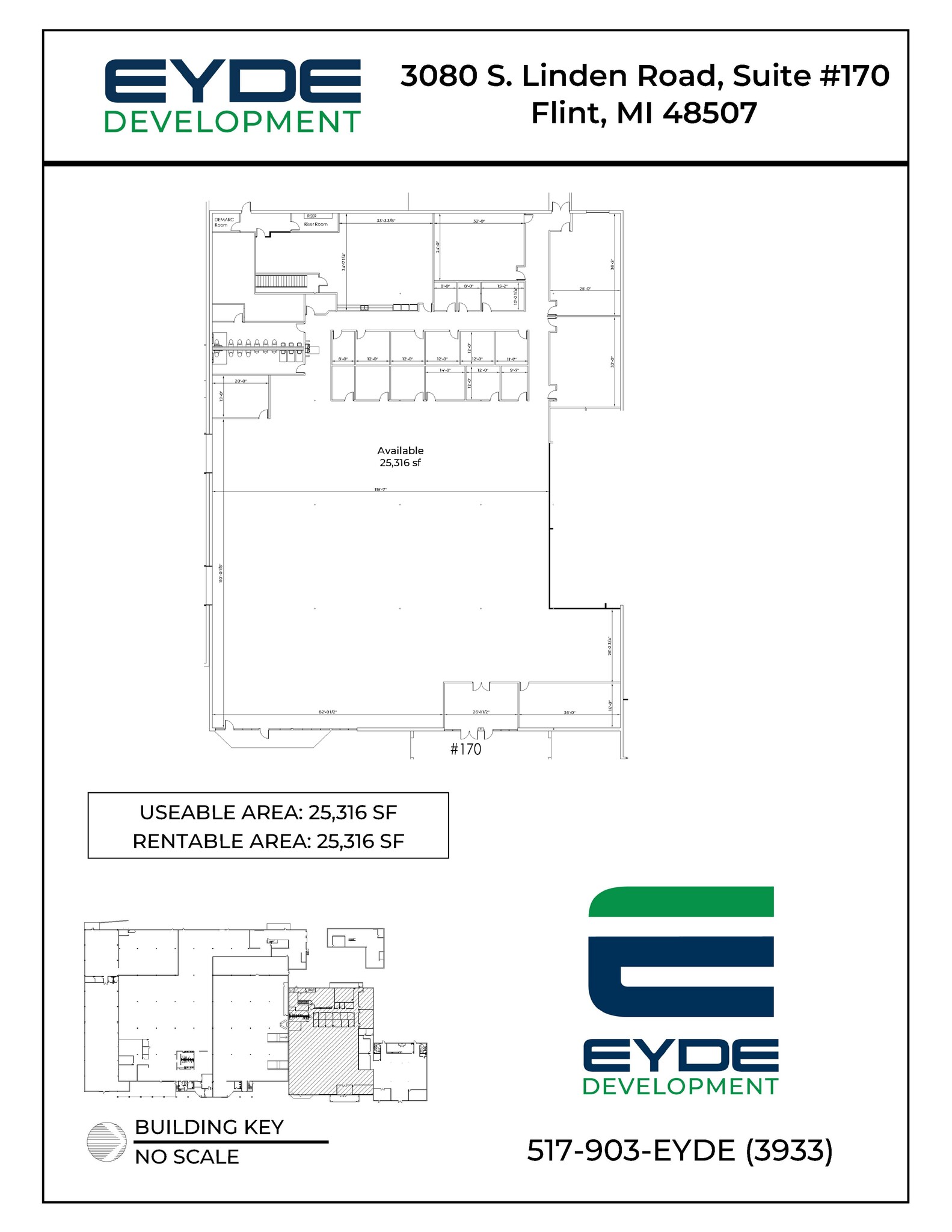 3030-3136 S Linden Rd, Flint, MI à louer Plan de site- Image 1 de 1