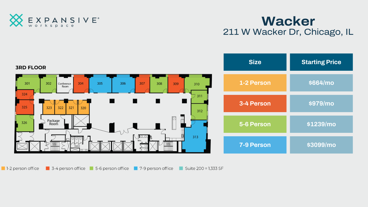 211 W Wacker Dr, Chicago, IL à louer Plan d’étage- Image 1 de 5