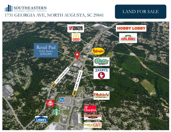 Plus de détails pour 1731 Georgia Ave, North Augusta, SC - Terrain à vendre