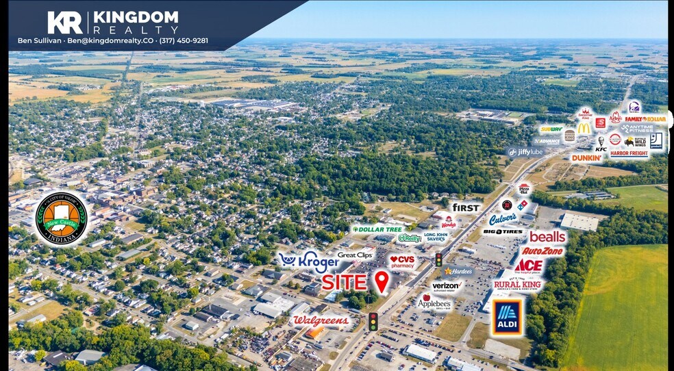 120 S Memorial Dr, New Castle, IN for lease - Aerial - Image 2 of 5